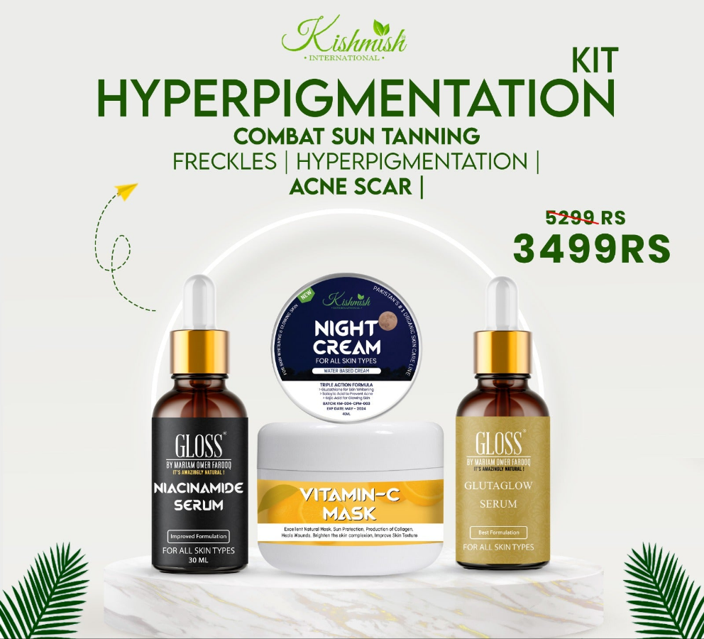 Vitamin C Mask+ Glutaglow Serum + Niacinamide Serum+ Night Cream ~ Hyperpigmentation Solution Bundle