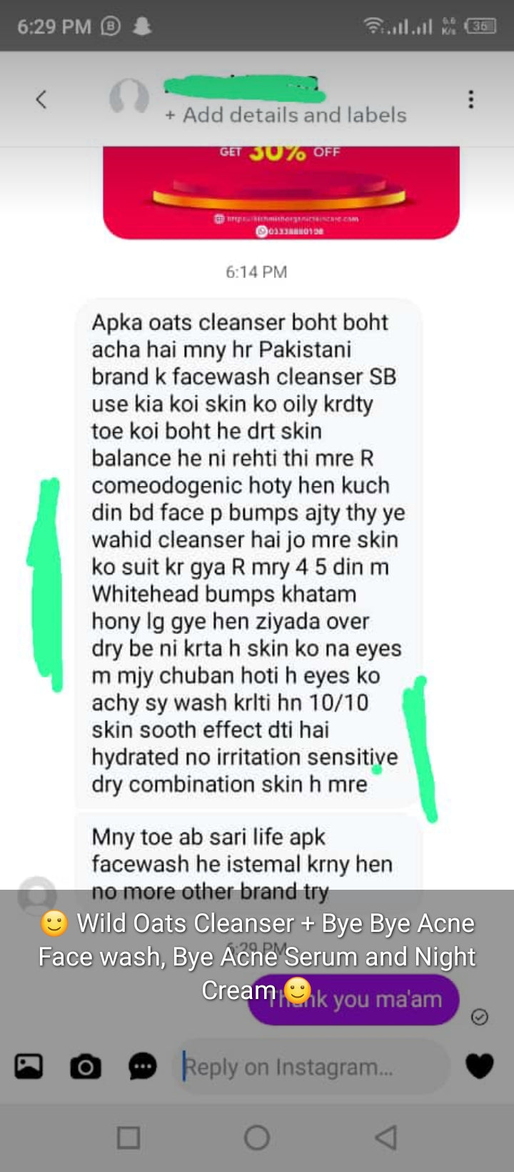 Bye Bye Acne Face Wash ~ Salicylic Acid, Removes Acne and Pimples