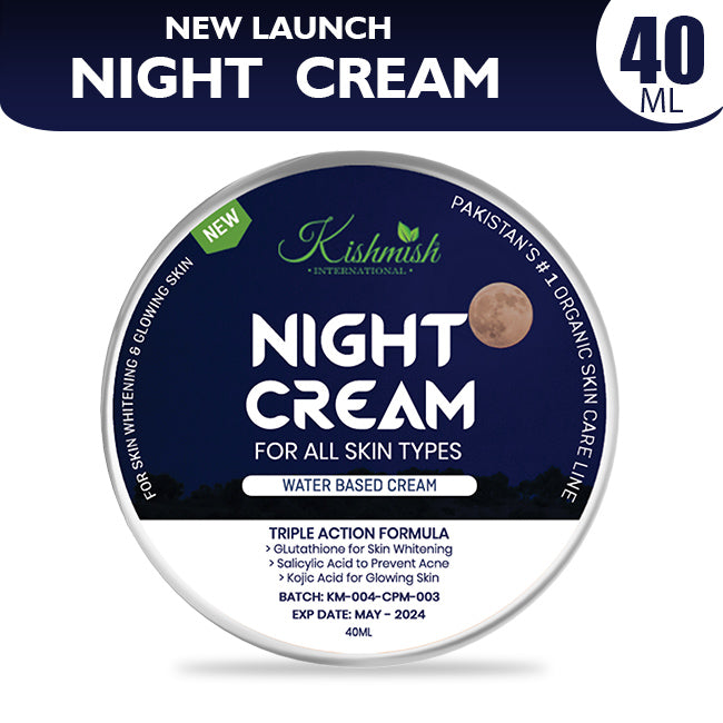 Kishmish Night Cream ~ Skin Whitening and Antiaging Cream