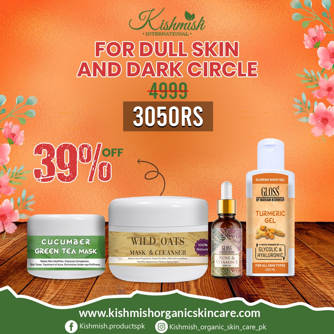 Cucumber Green Tea Mask + Wild Oats Cleanser + Rose & Vitamin E Serum + Turmeric Gel