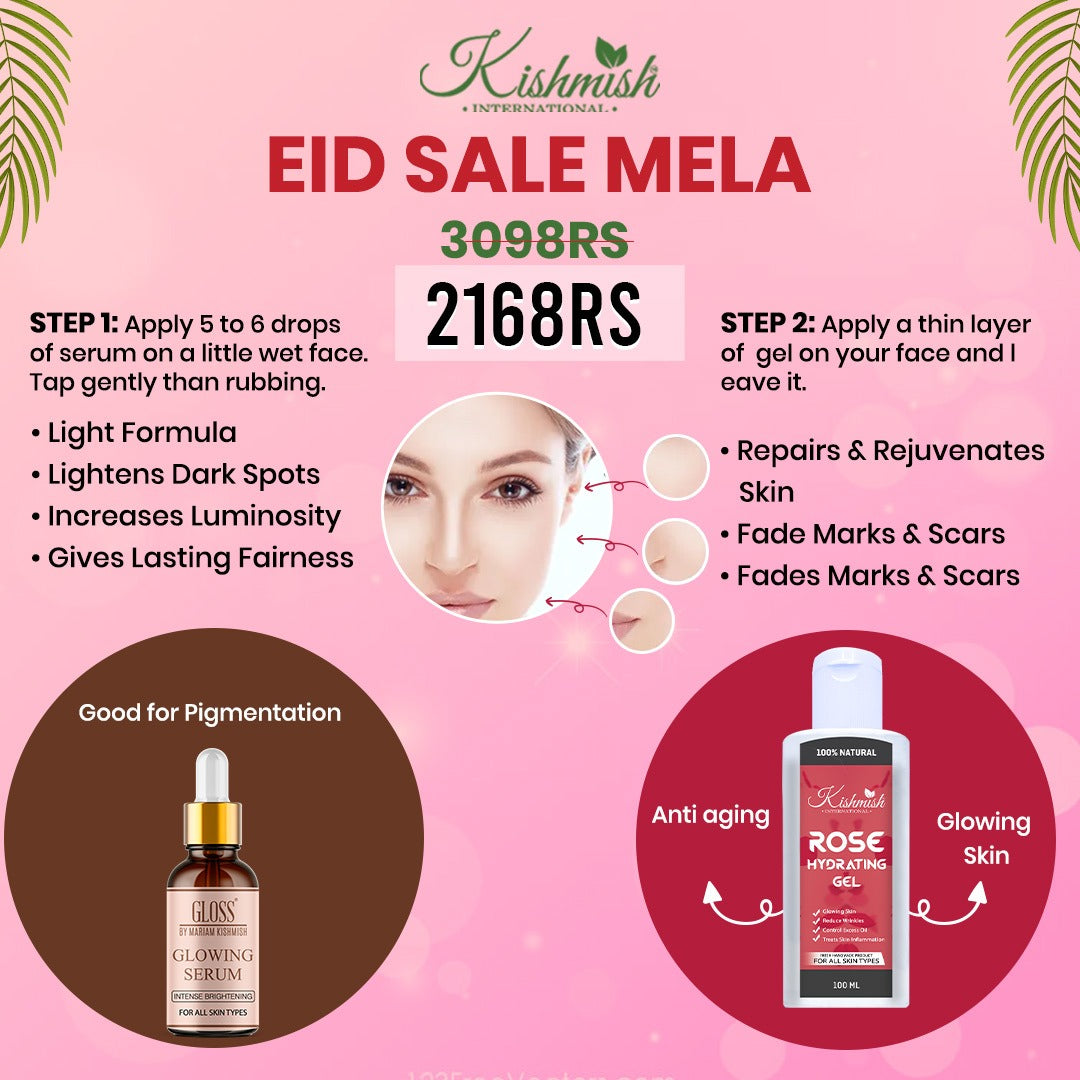 Glowing Serum + Rose Hydrating Gel ~ Mini Glowing Kit