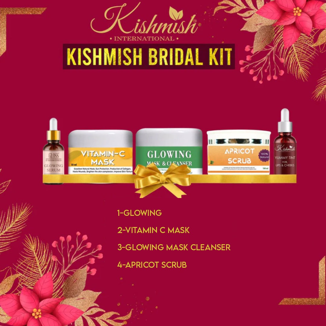 Glowing Serum + Vitamin-c Mask + Glowing Mask & Cleanser + Apricot Scrub + Lip Tint