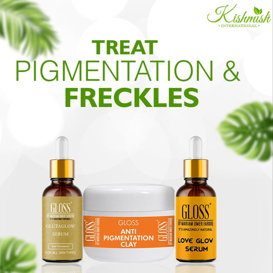 Anti Pigmentation Clay + Glutaglow Serum + Love Glow Serum