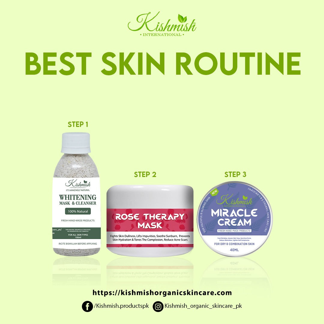 Miracle Cream + Whitening Face Cleanser + Rose Therapy Mask