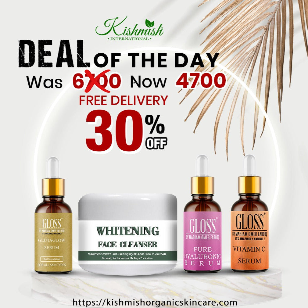 Whitening Cleanser + Glutaglow Serum + Vitamin C Serum + HA Serum