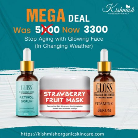 Retinol Serum + Strawberry Mask + Vitamin C Serum
