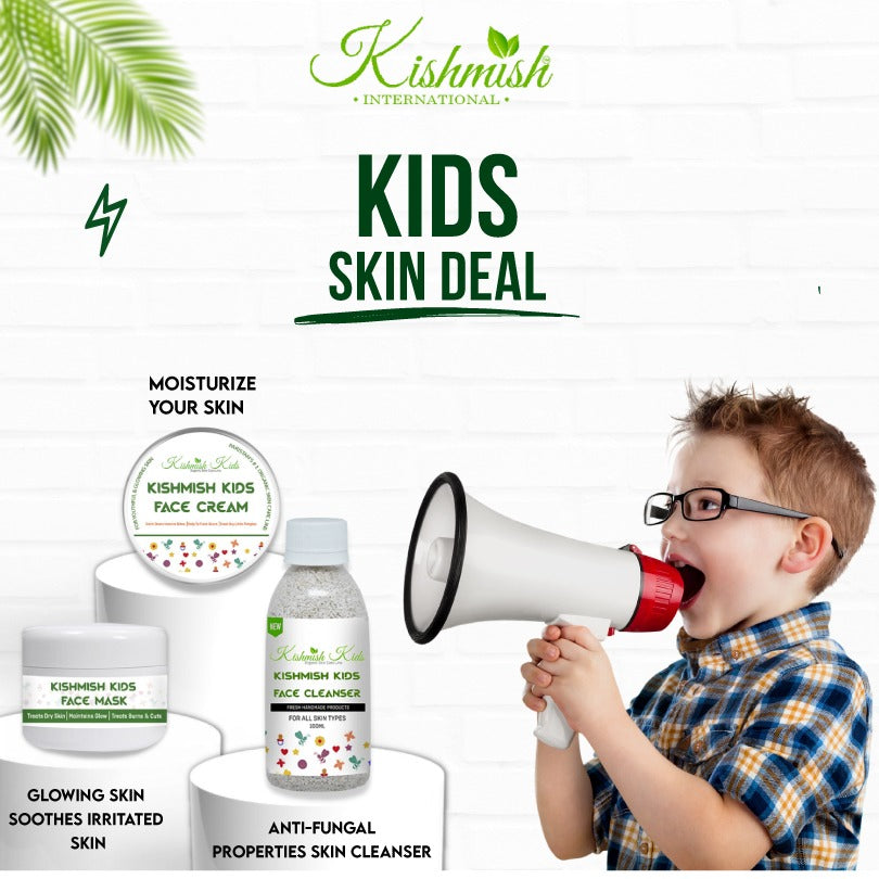 Kids Face Cleanser + Kids Face Cream + Kids Face Mask