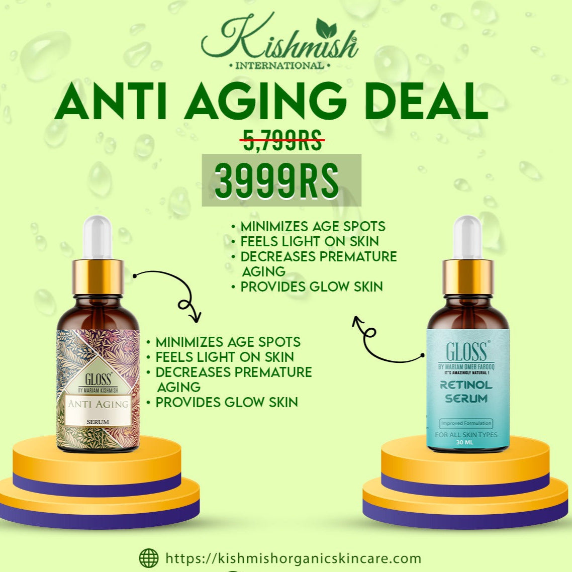 Anti Aging Serum + Retinol Serum ~ Antiaging Deal