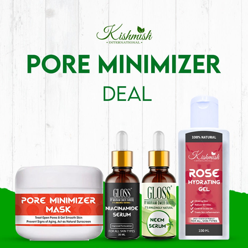 Pore Minimizer Mask + Niacinamide Serum + Neem Serum + Rose Hydrating Gel