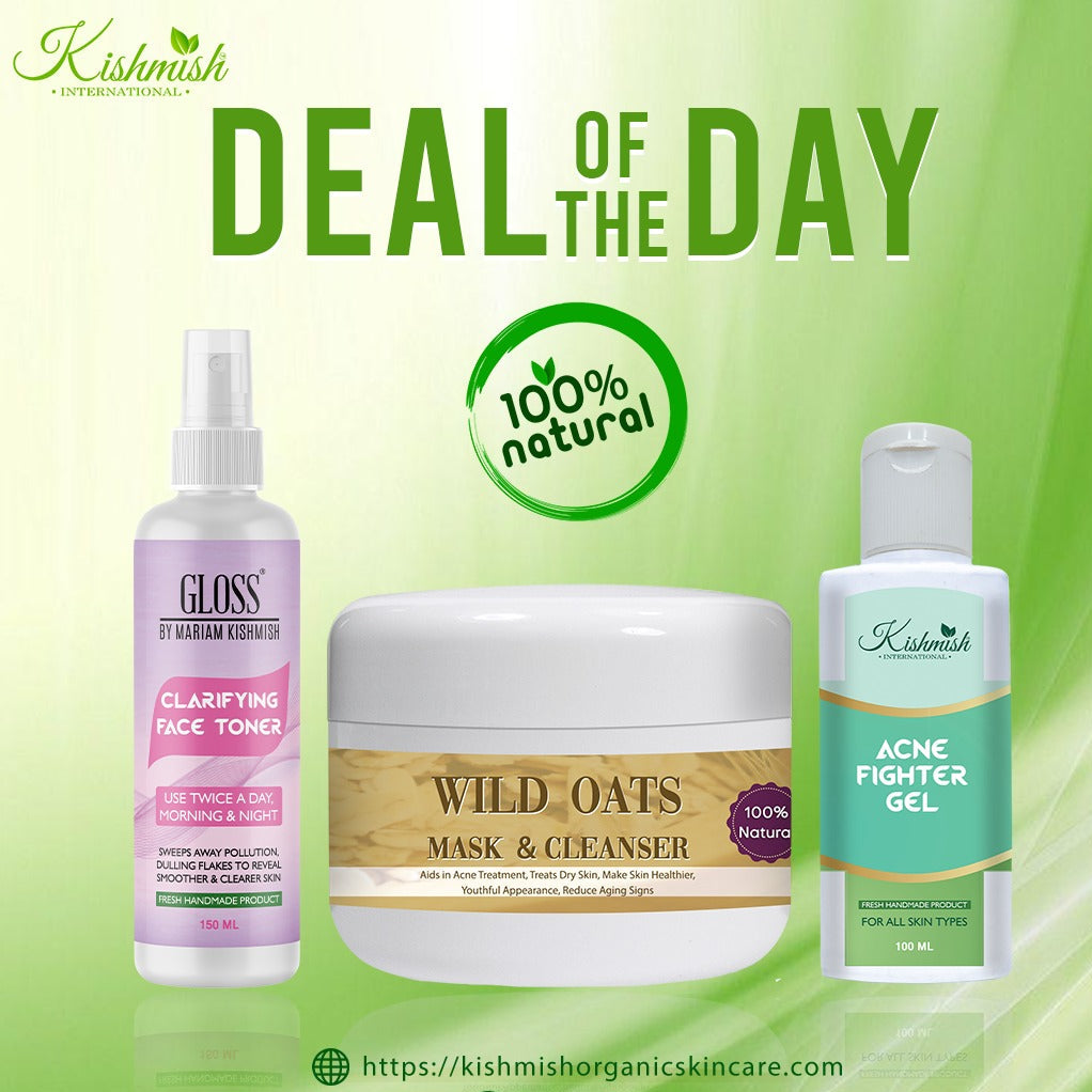 Clarifying Toner + Wild Oats Cleanser + Acne Fighter Gel