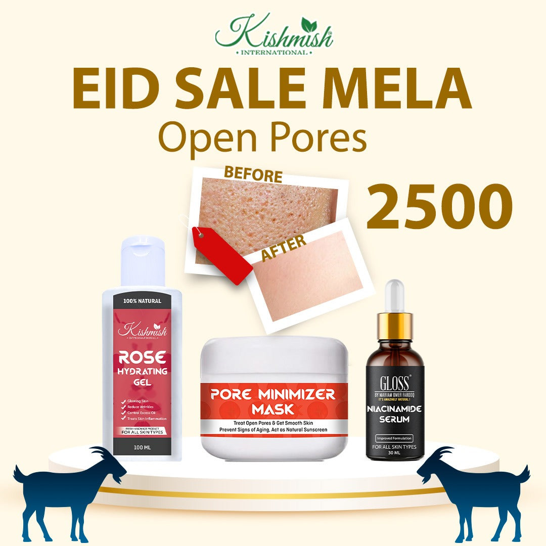 Pore Minimizer Mask + Niacinamide Serum + Rose Hydrating Gel ~ Open Pores