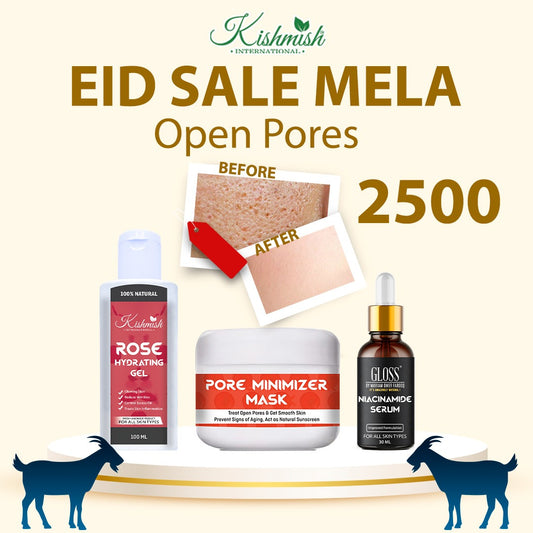 Pore Minimizer Mask + Niacinamide Serum + Rose Hydrating Gel ~ Open Pores
