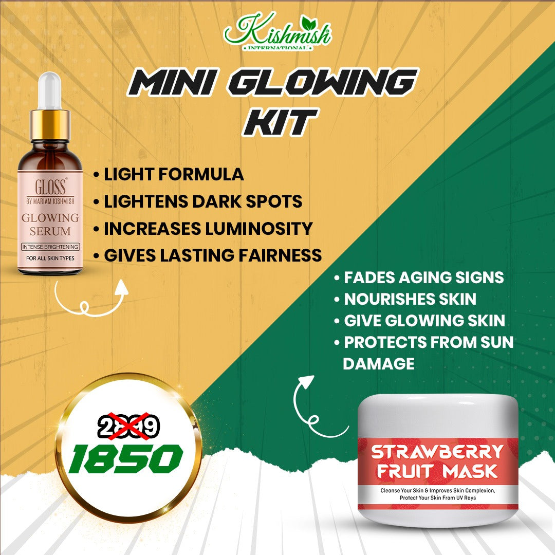 Glowing Serum + Strawberry Mask