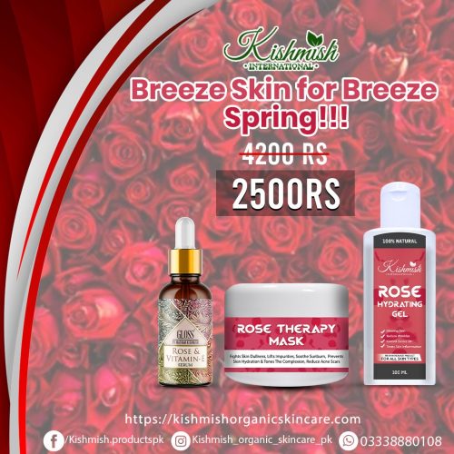 Rose Therapy Mask + Rose Hydrating Gel + Rose & Vitamin E Serum