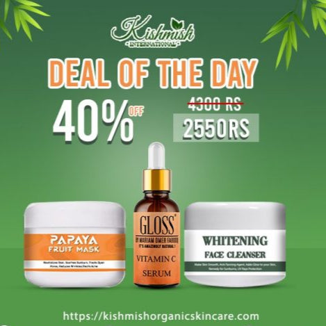 Papaya Fruit Mask + Vitamin C Serum + Whitening Cleanser