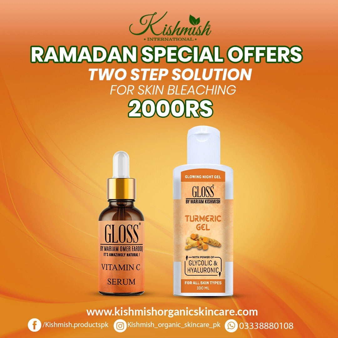 Vitamin C Serum + Turmeric Gel (Natural Bleaching for Skin)
