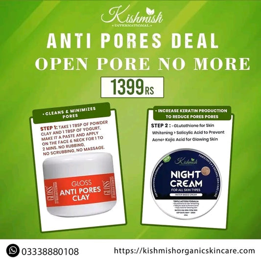 Anti Pore Clay + Night Cream ~ Open Pores