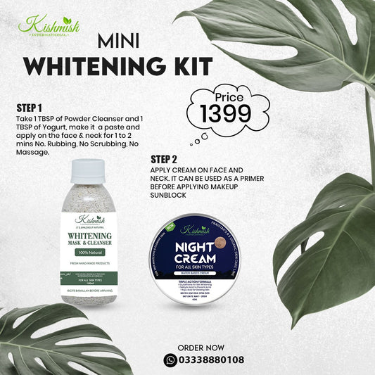 Whitening Cleanser + Night Cream ~ Mini Whitening Kit