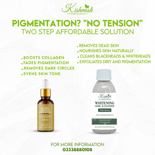 Glutaglow Serum and Whitening Cleanser ~ 2 Step Solution for Pigmentation