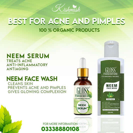 Neem Face Wash + Neem Serum ~ Best for Acne and Pimple