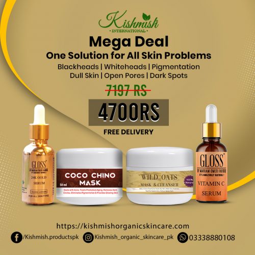 Mega Deal - Gold Serum + Coco Chino Mask + Wild Oats Cleanser + Vitamin C Serum